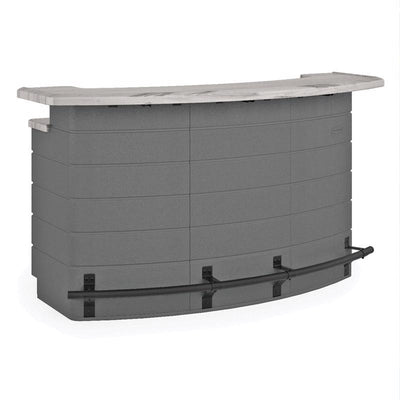 Suncast Backyard Oasis Gray Resin Bar Table
