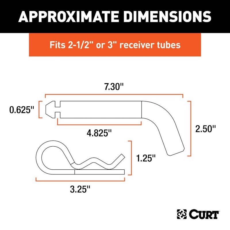CURT 21000 lb. cap. Hitch Pin and Clip