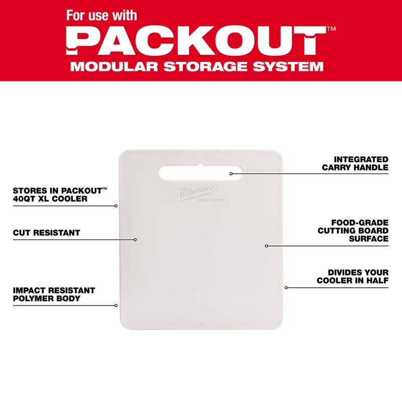 Milwaukee Packout Cooler Divider White