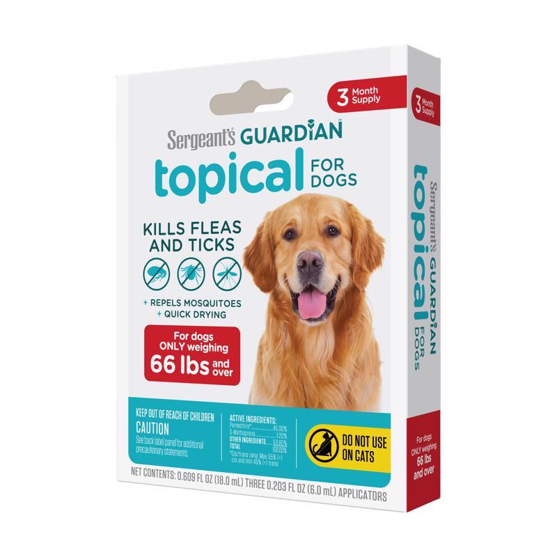 Sergeants Guardian Liquid Dog Flea and Tick Drops Permethrin,  S-methoprene 0.61 oz