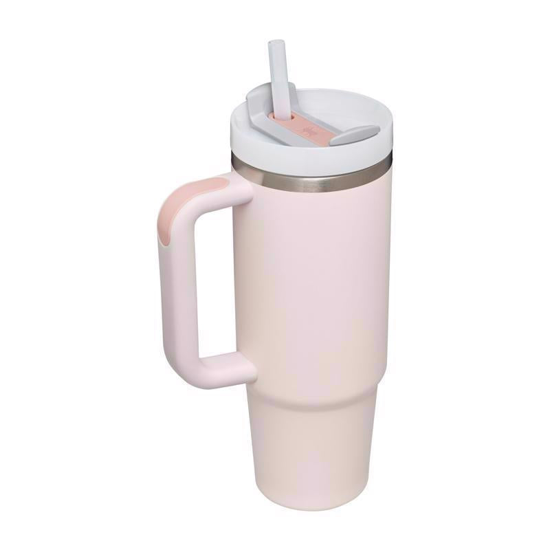Stanley The Quencher H2.0 FlowState 30 oz Rose Quartz BPA Free Double-Wall Vacuum Insulated Tumbler