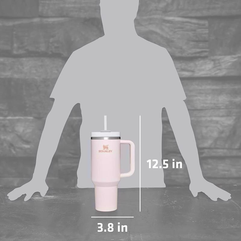 Stanley The Quencher H2.0 FlowState 30 oz Rose Quartz BPA Free Double-Wall Vacuum Insulated Tumbler