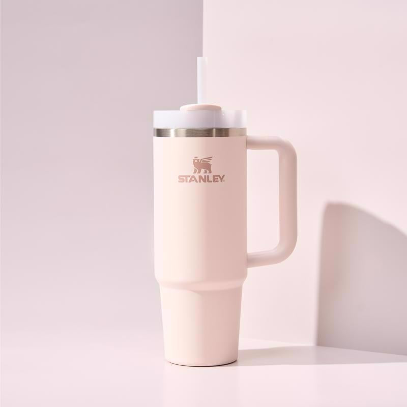 Stanley The Quencher H2.0 FlowState 30 oz Rose Quartz BPA Free Double-Wall Vacuum Insulated Tumbler