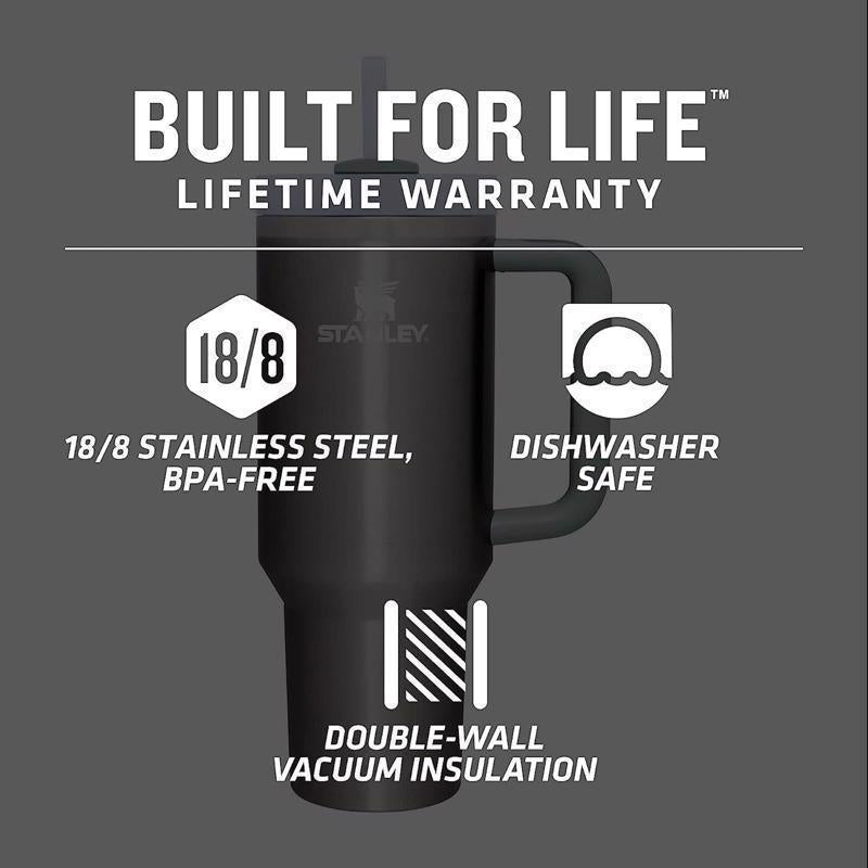 Stanley The Quencher H2.0 FlowState 30 oz Shale BPA Free Double-Wall Vacuum Insulated Straw Tumbler