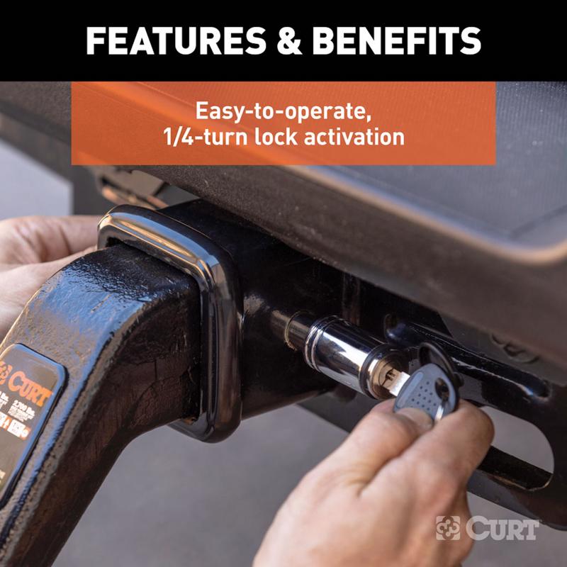 CURT 5/8"D x 6-3/8"L Hitch Lock