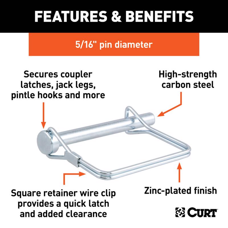 CURT 5/16"D x 3"L Safety Pin