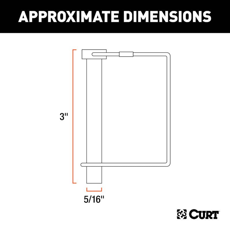 CURT 5/16"D x 3"L Safety Pin