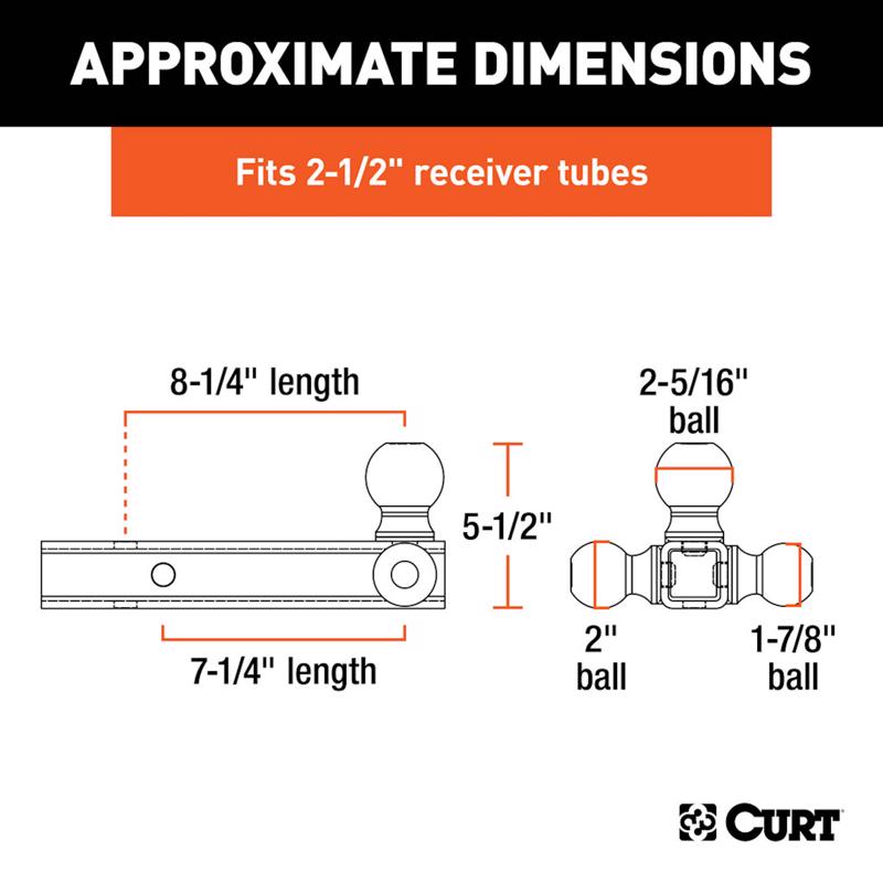 CURT Tri-Ball Mount