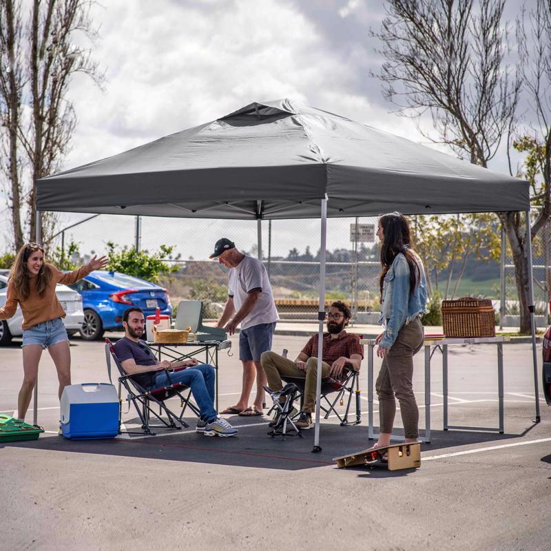 Crown Shade One Touch 150D Polyester Mighty Shade Canopy 9.4 ft. H X 12 ft. W X 12 ft. L
