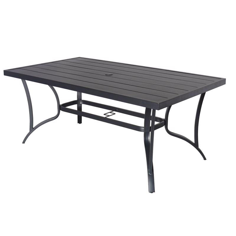 Living Accents Clark 7 pc Black Steel Casual Dining Set Beige