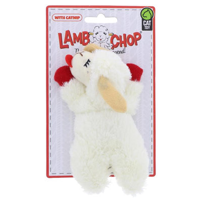Multipet Lamb Chop White Plush Cat Toy 4