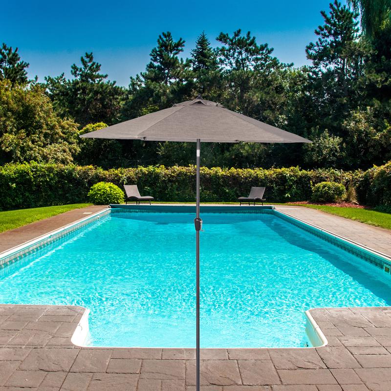 Living Accents Clark 9 ft. Tiltable Beige Patio Umbrella