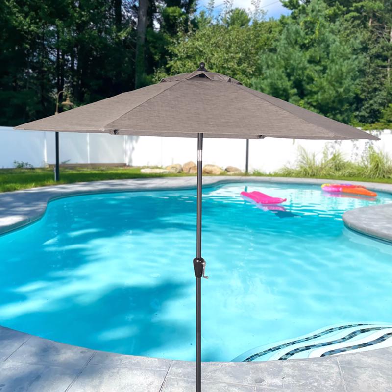 Living Accents Clark 9 ft. Tiltable Beige Patio Umbrella