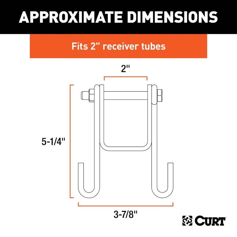 CURT 5-1/4H x 3-7/8W in. Safety Chain Holder Bracket