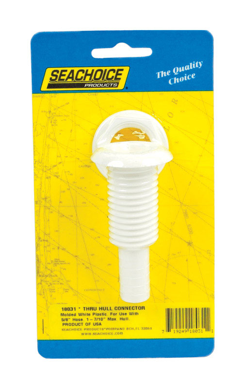 Seachoice Polished Plastic 5/8 in. W Thru Hull Connector