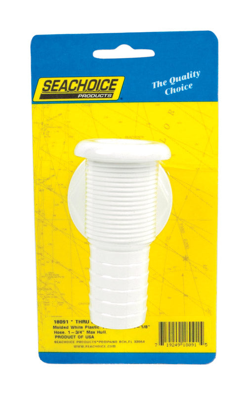 Seachoice Polished Plastic 1-1/8 in. W Thru Hull Connector