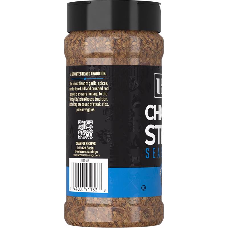 Weber Gluten Free Chicago Steak Seasoning 13 oz