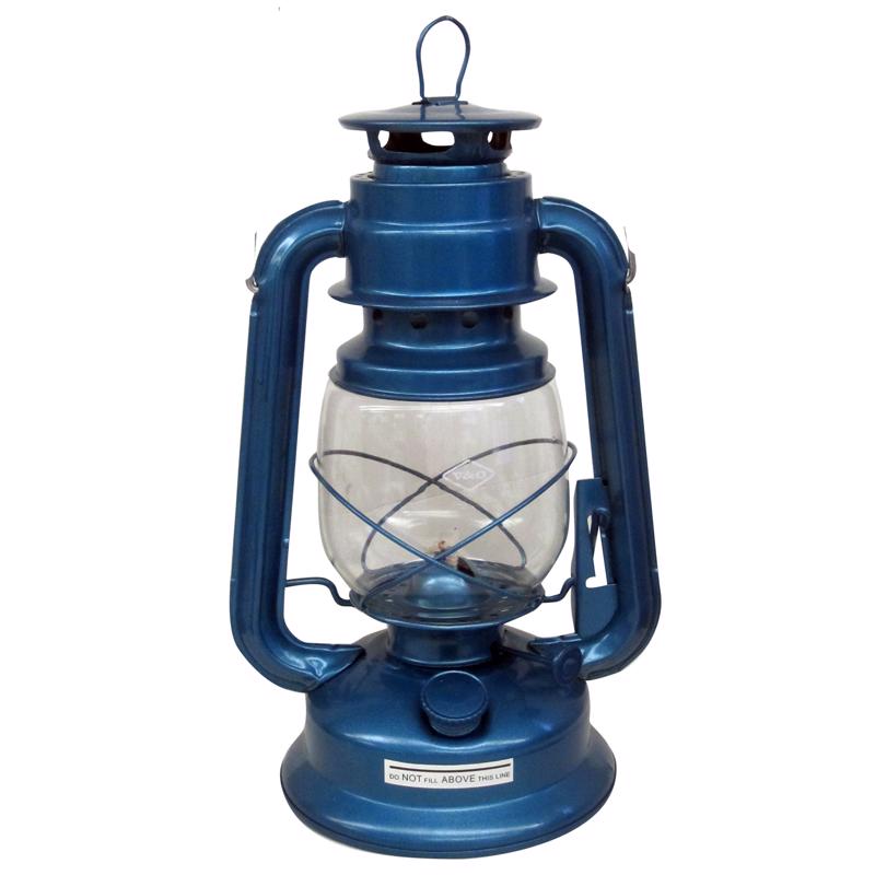 V & O Blue Lantern 12 in. H X 5-1/2 in. W X 11 in. L