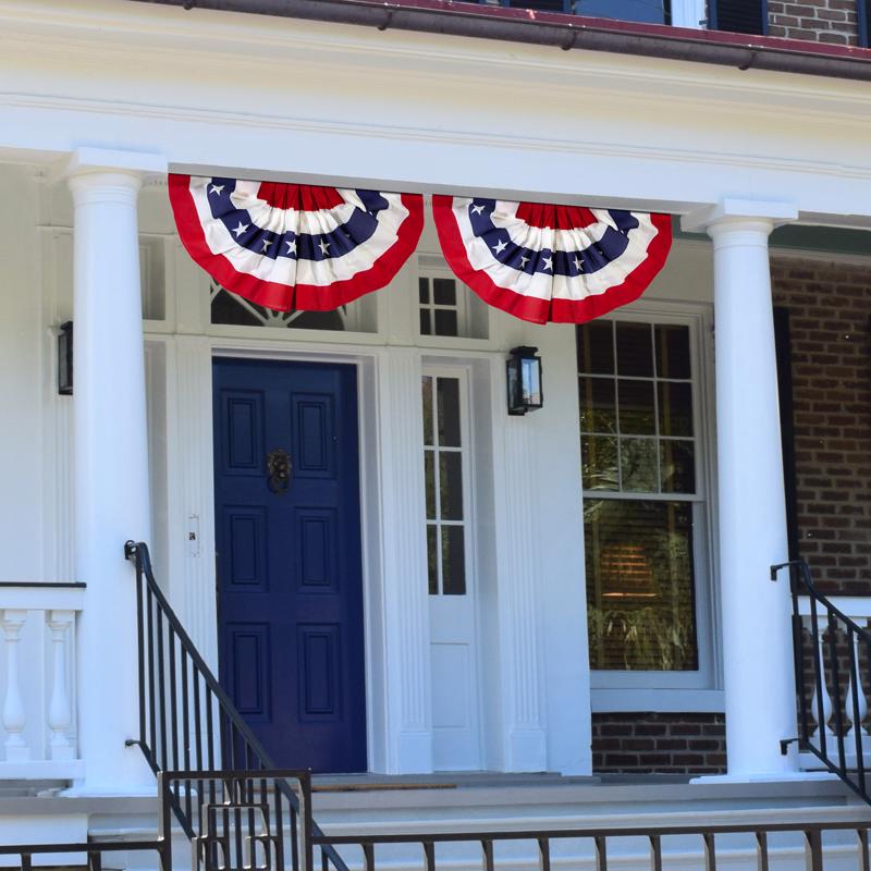 Valley Forge American  Pleated Flag 18 in. H X 36 in. L