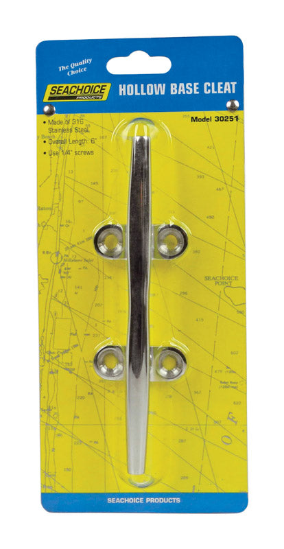 Seachoice Stainless Steel 6 in. L Hollow Base Cleat