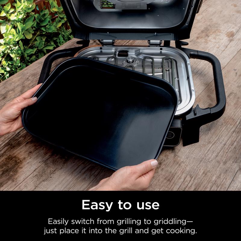 Ninja Woodfire Ceramic Grill Top Griddle 15 in. L X 11 in. W