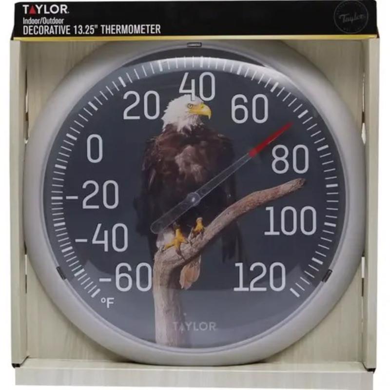 Taylor Eagle Dial Thermometer Plastic Multicolored 13.25 in.
