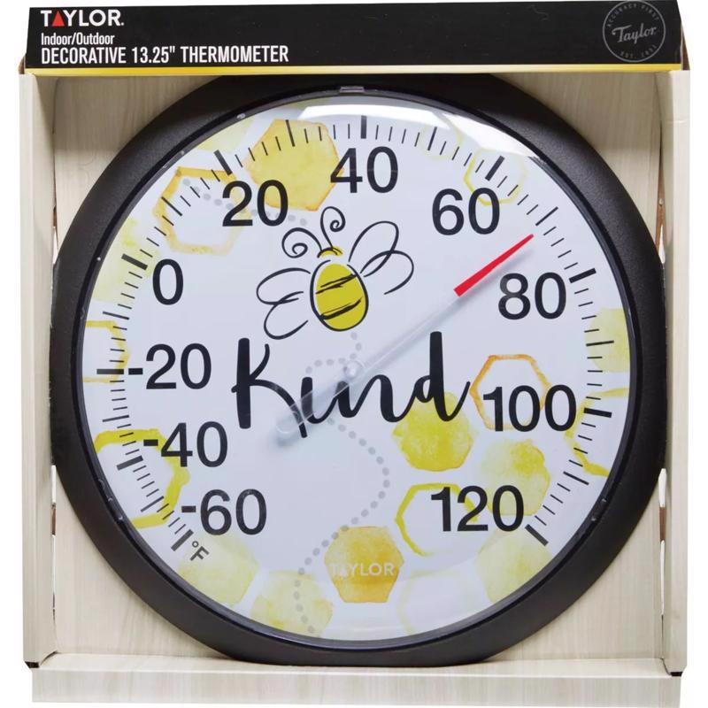 Taylor Bee Dial Thermometer Plastic Multicolored 13.25 in.