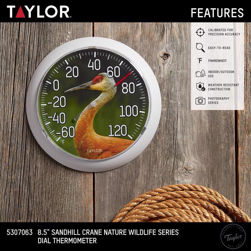 Taylor Crane Dial Thermometer Plastic Multicolored 8.5 in.
