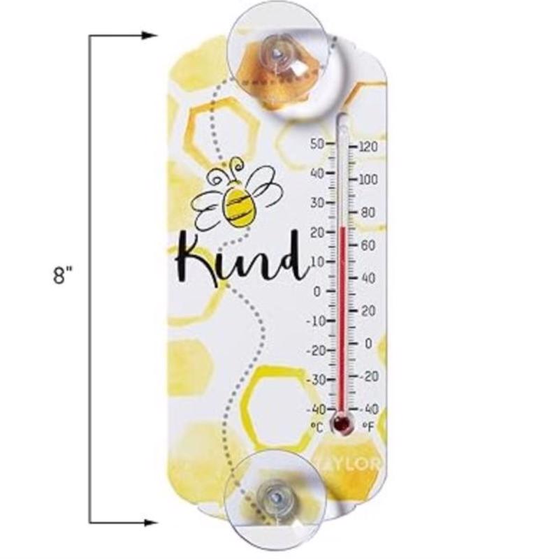Taylor Bee Kind Tube Thermometer Plastic Multicolored 8 in.