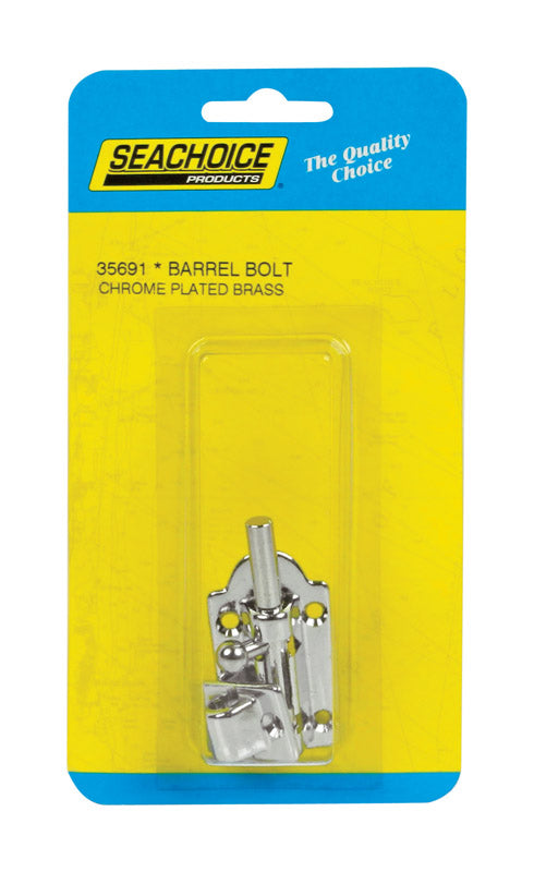 Seachoice Chrome-Plated Brass 2-7/8 in. L X 1-3/8 in. W Barrel Bolt