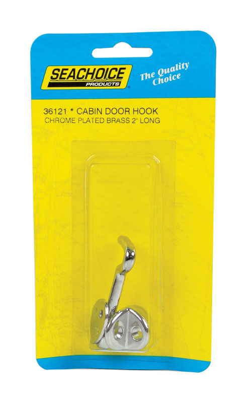 Seachoice Chrome-Plated Brass 2 in. L Cabin Door Hook