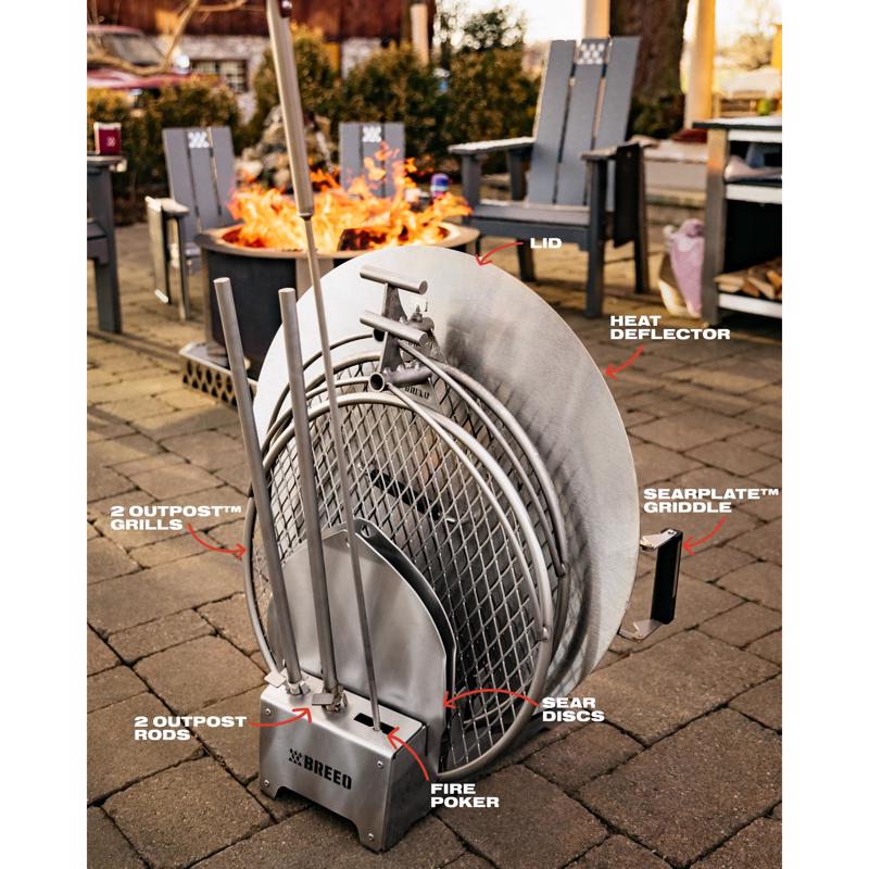 Breeo 304 Dock XL Stainless Steel Grilling Accessory Kit 16.59  L X 11.95 in. W