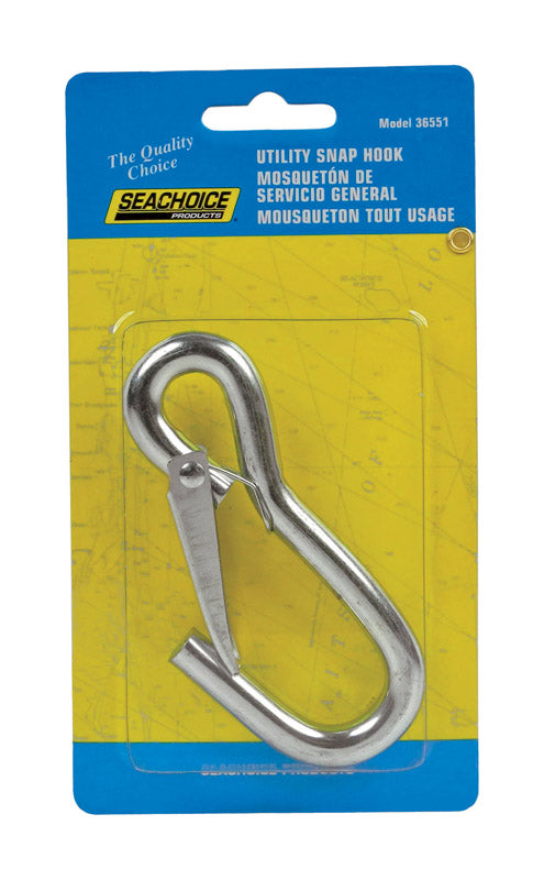 Seachoice Zinc-Plated Steel 4-1/2 in. L Utility Snap Hook