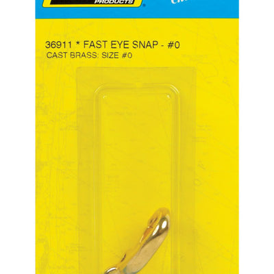 Seachoice Polished Brass 2 in. L X 7/16 in. W Fast Eye Snap
