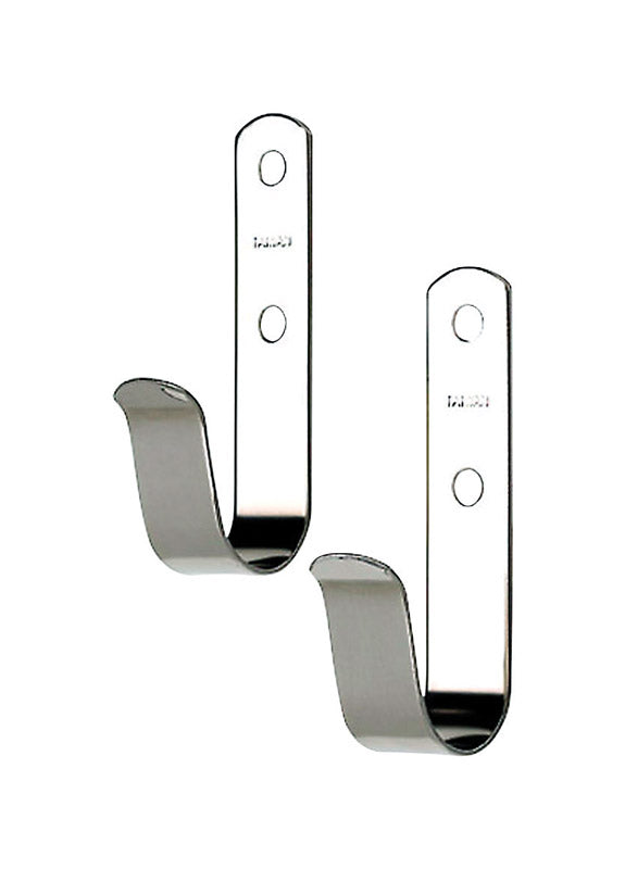 Seachoice Polished Stainless Steel 3-1/2 in. L X 1 in. W Boat Hook Holders 2 pk