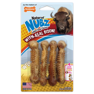 Nylabone Nubz Wild Bison Chews For Dogs 7.25 in.