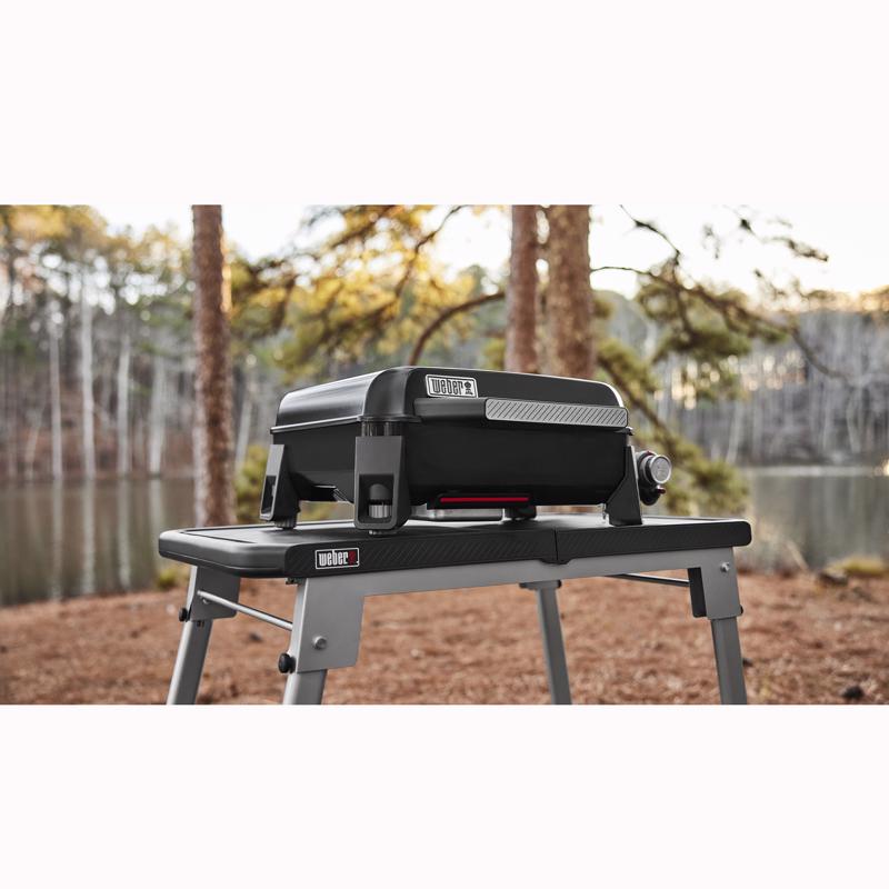 Weber Traveler  17" Portable 1 Burner Liquid Propane Outdoor Griddle Black