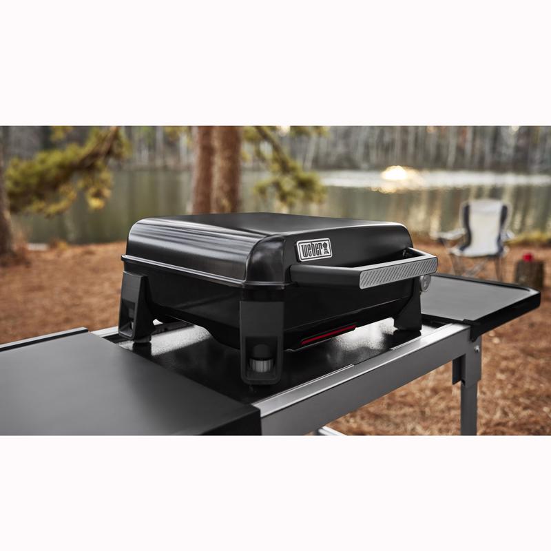 Weber Traveler  17" Portable 1 Burner Liquid Propane Outdoor Griddle Black