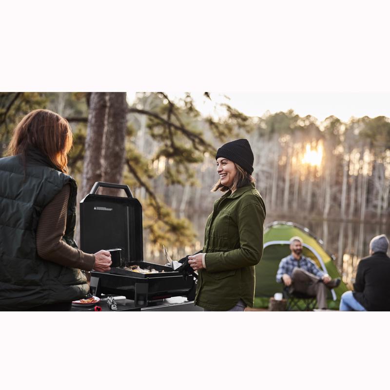 Weber Traveler  17" Portable 1 Burner Liquid Propane Outdoor Griddle Black