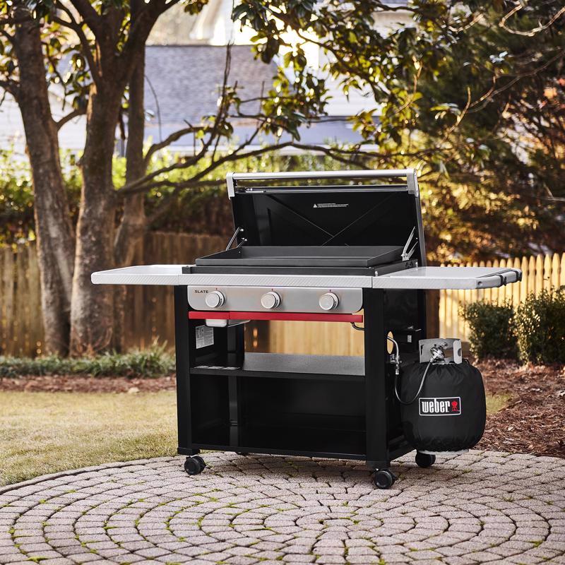 Weber Slate 30" Rust-Resistant 3 Burner Liquid Propane Outdoor Griddle Black