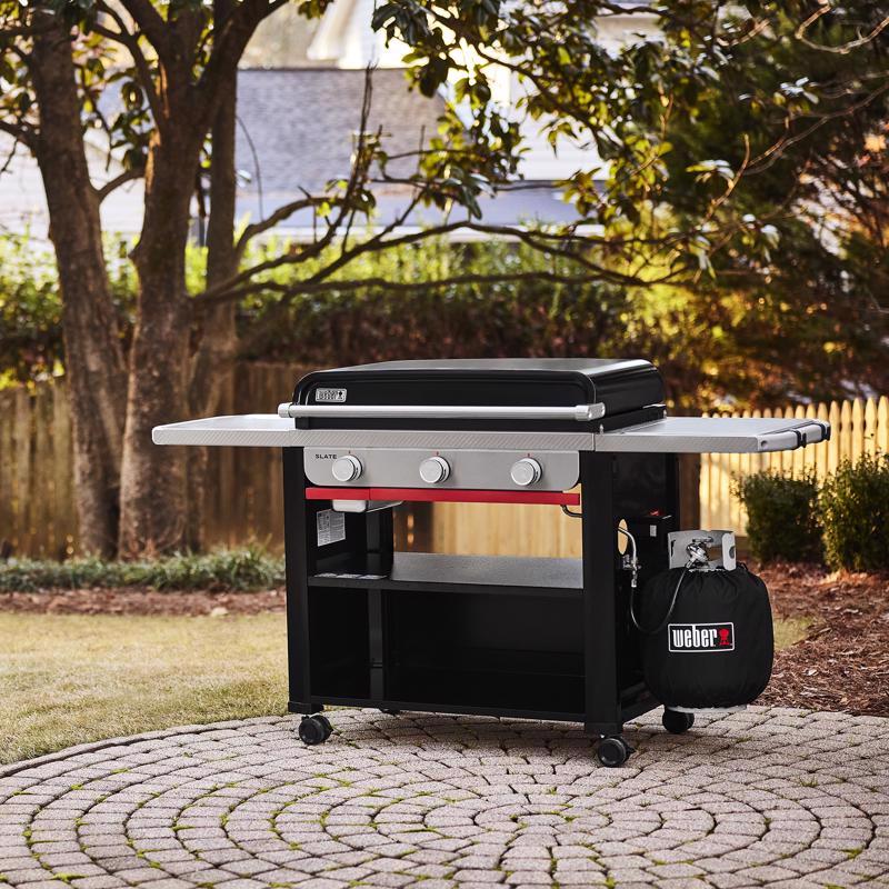 Weber Slate 30" Rust-Resistant 3 Burner Liquid Propane Outdoor Griddle Black