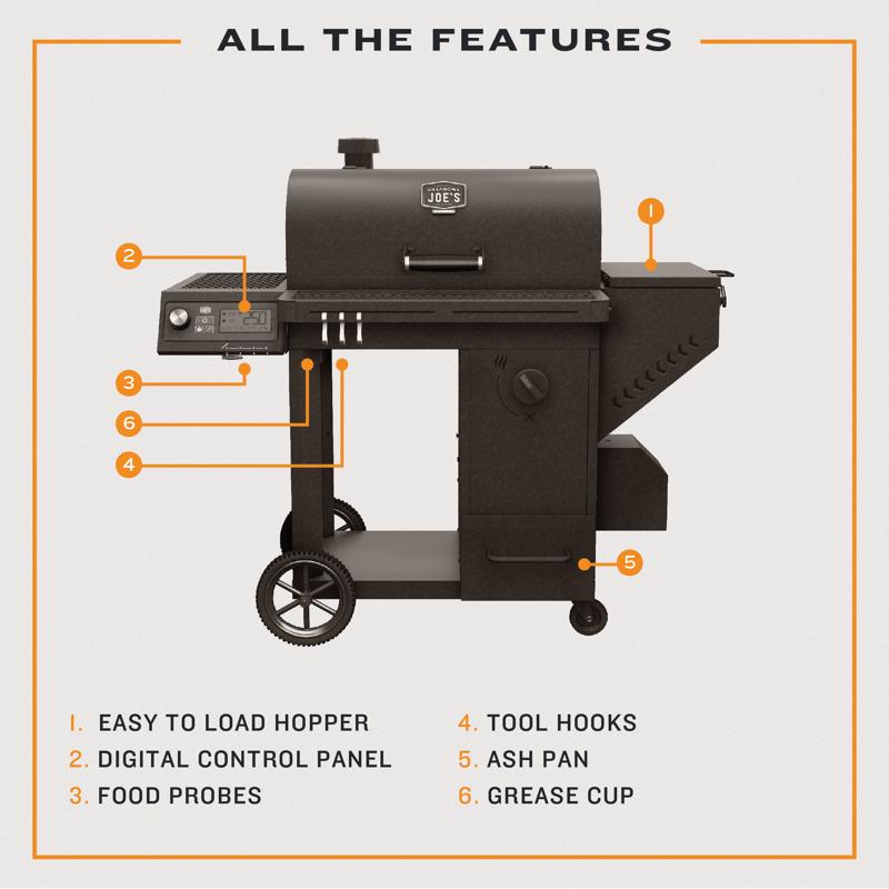 Oklahoma Joe's Charcoal/Wood Traditional Smoker Black