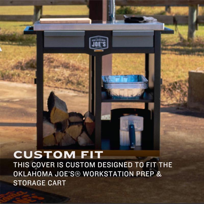 Oklahoma Joe's Black Prep/Storage Cart Cover