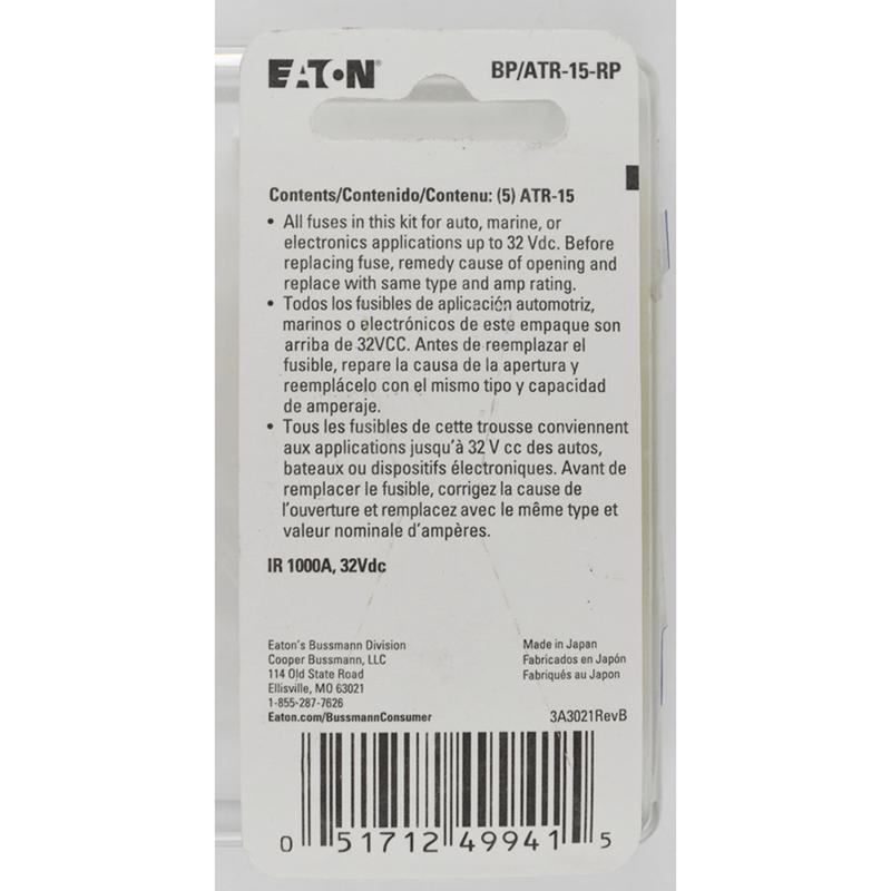 Bussmann 15 amps ATR Blue Blade Fuse