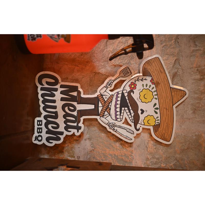Meat Church Meato Bandito Aluminum Embossed Tacker Sign