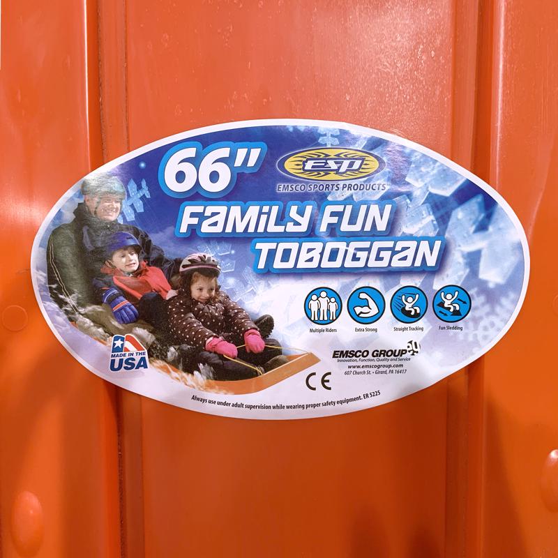 Emsco ESP Family-Size Plastic Toboggan 66 in.