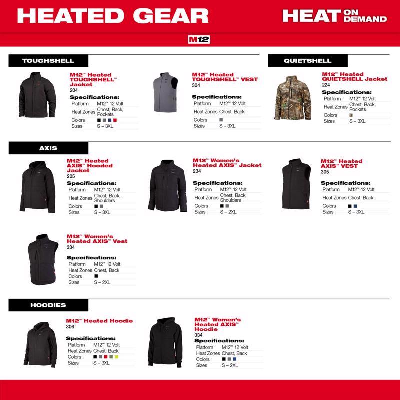 Milwaukee M12 XXXL Long Sleeve Men's Hooded Heated Hoodie Kit Gray
