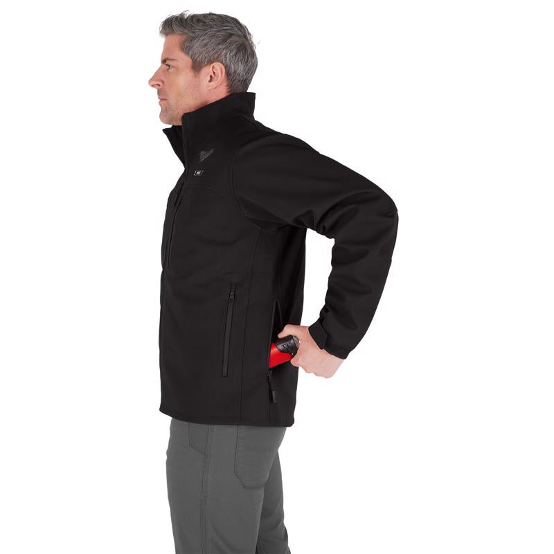 Milwaukee M Unisex Heated Jacket with Charger/Power Source Only Black
