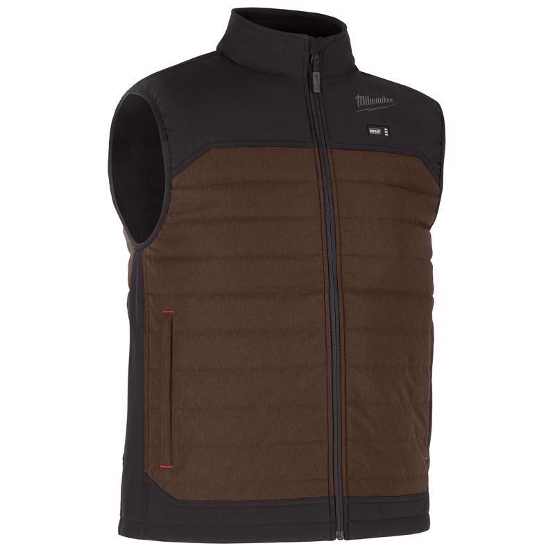 Milwaukee L Unisex Heated Vest Kit Brown