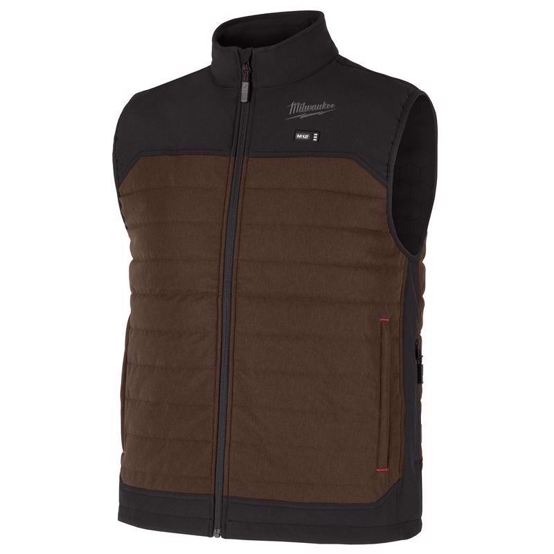 Milwaukee M12 XL Sleeveless Unisex Full-Zip Heated Vest Brown